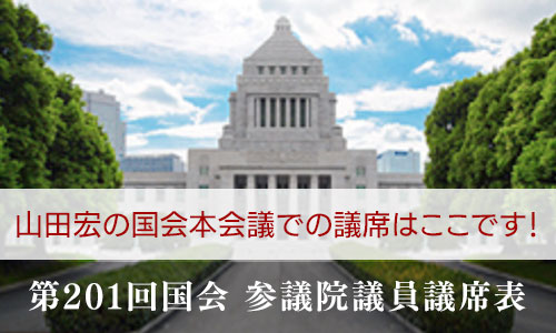 国会本会議での議席表
